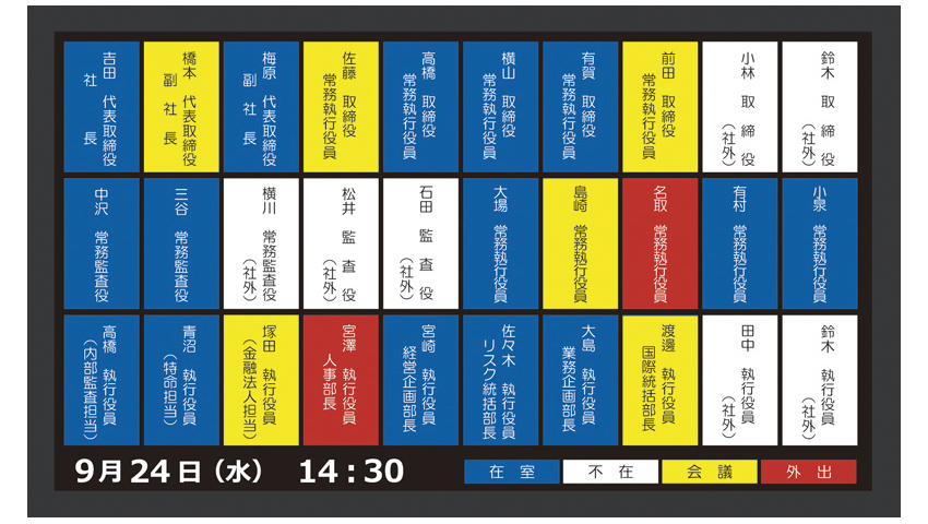 出退表示システム（デジタルサイネージ）